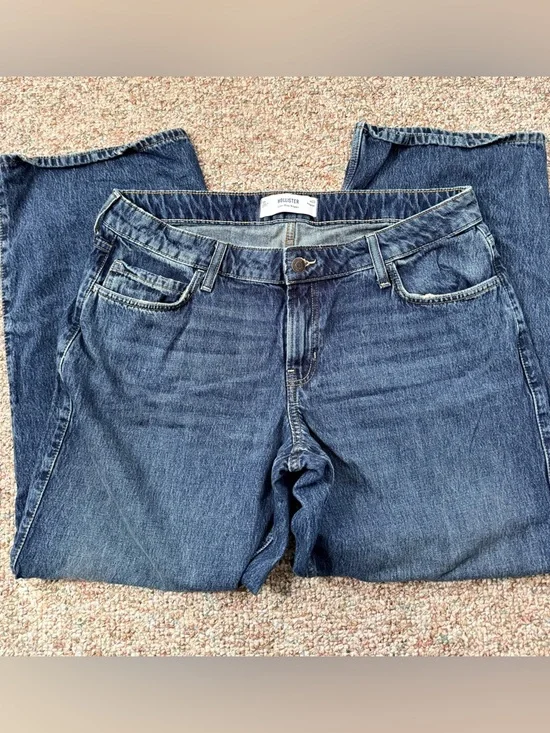 Hollister Women's Dark Blue Bootcut Jeans - Picture 1 of 3